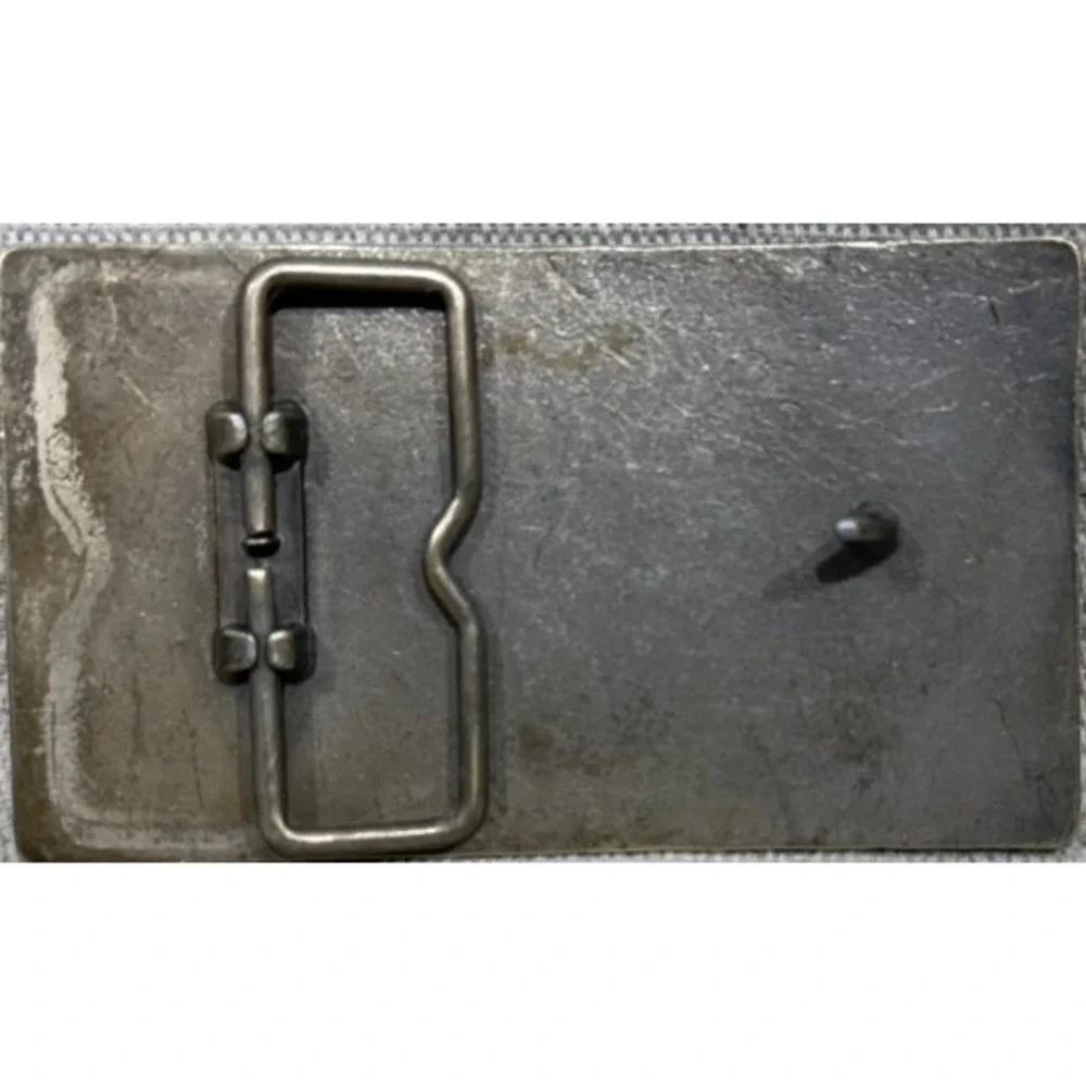 Vintage Cold Dead Fingers Shotgun Belt Buckle Brass Tone 2nd Amendment Statement